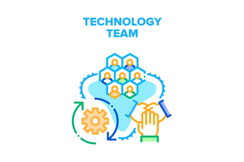 technology-team-vector-concept-color-illustration