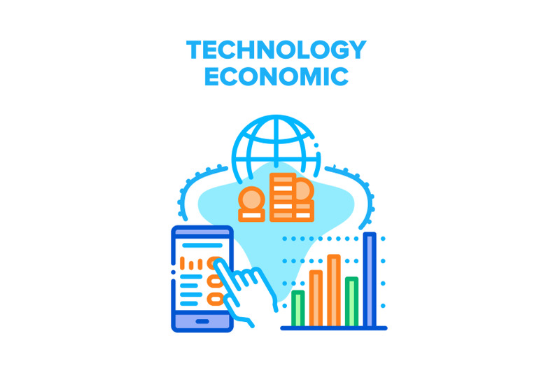 technology-economic-finance-vector-concept-color