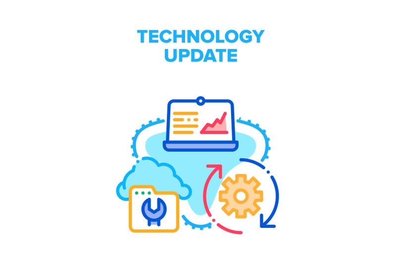 technology-system-update-vector-concept-color