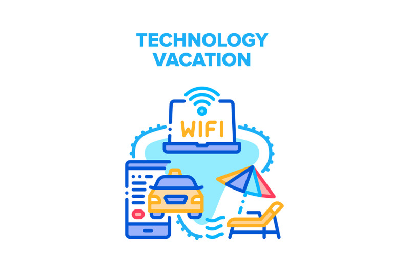 technology-gadget-vacation-vector-concept-color