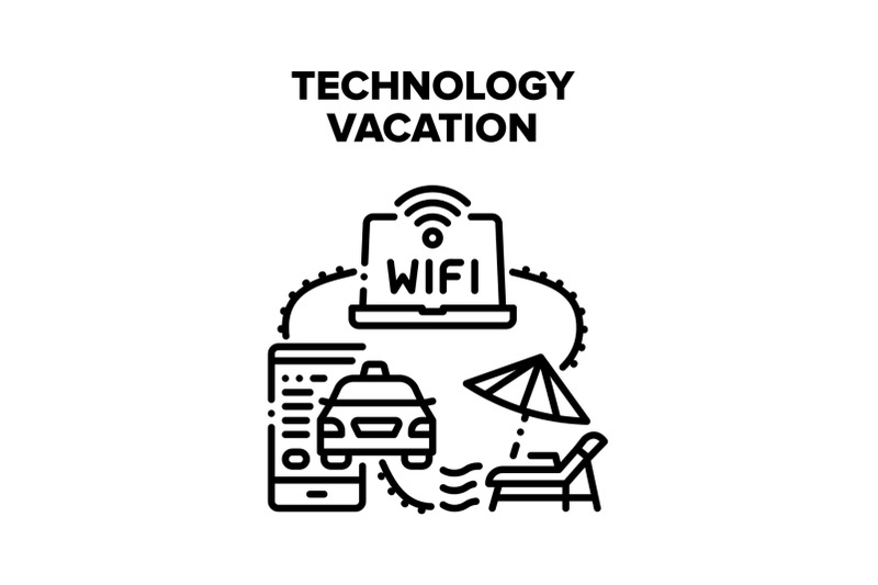 technology-gadget-vacation-vector-concept