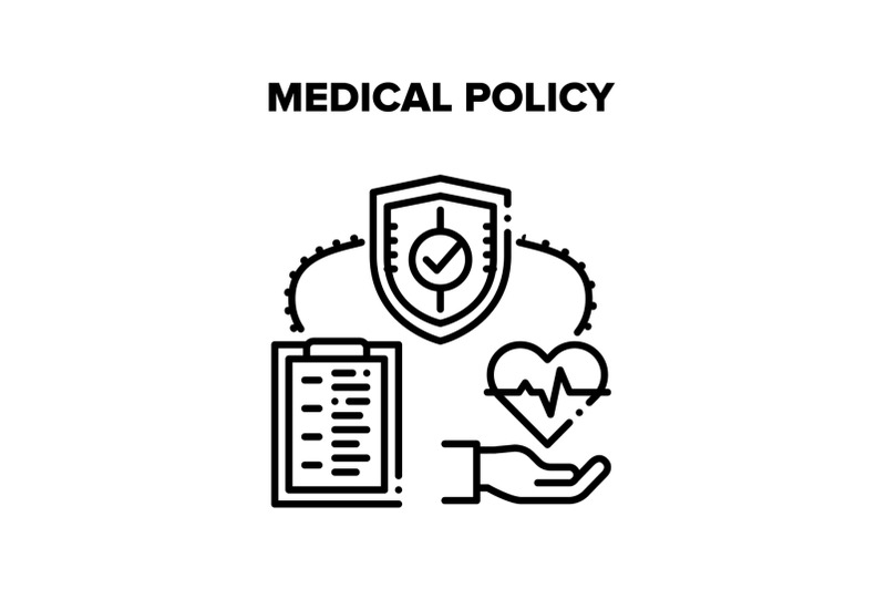 medical-policy-vector-concept-black-illustration