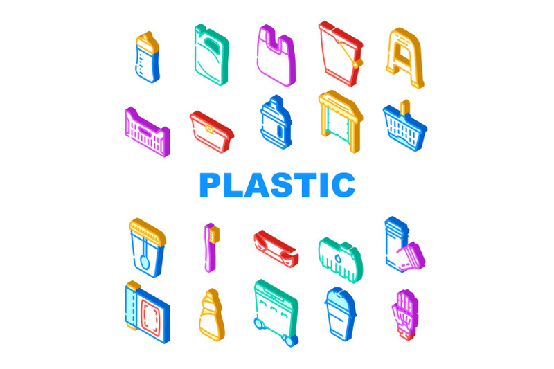 plastic-accessories-collection-icons-set-vector