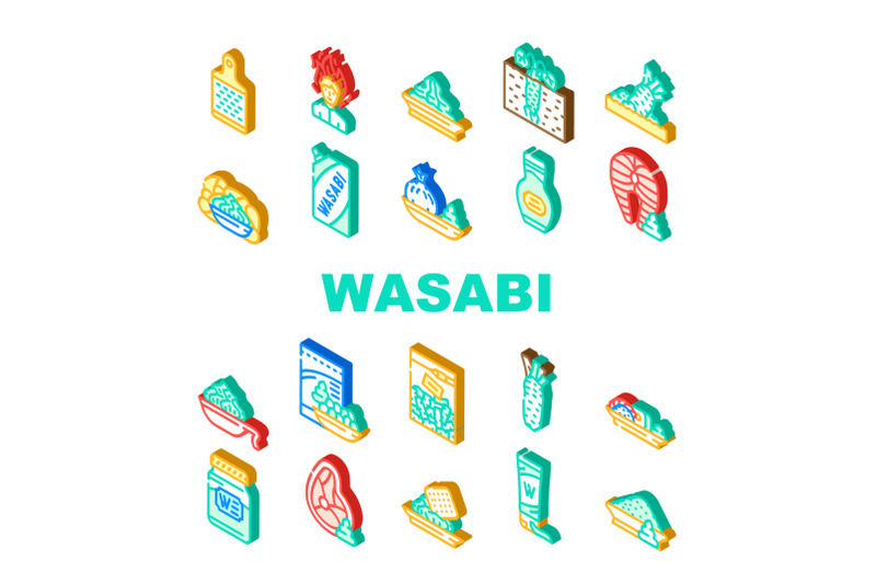 wasabi-japanese-spice-collection-icons-set-vector