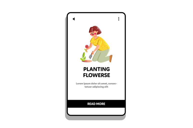 woman-gardener-planting-flowers-in-garden-vector