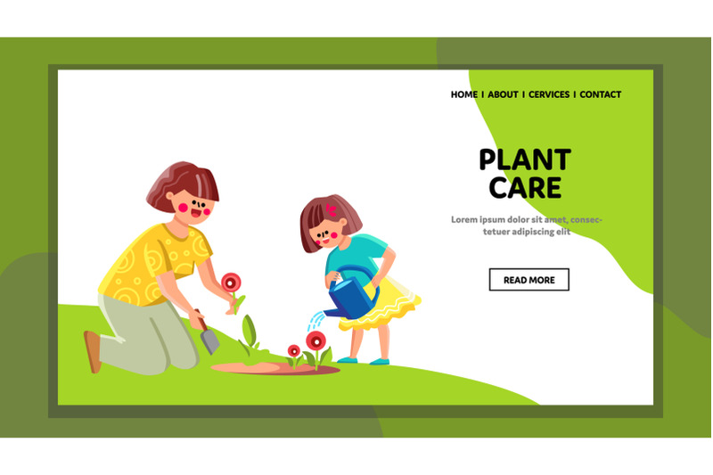 plant-care-mother-with-daughter-together-vector