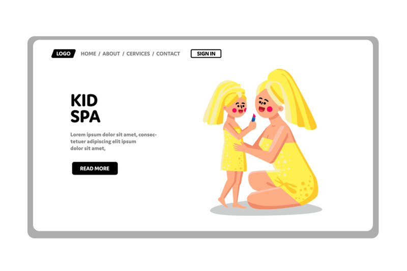 kid-spa-therapy-day-having-little-girl-vector