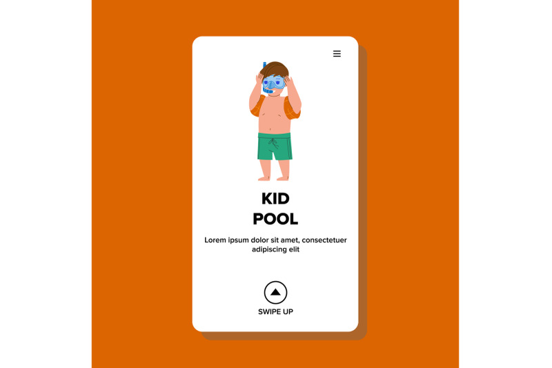 in-kid-pool-resting-small-boy-in-swimwear-vector