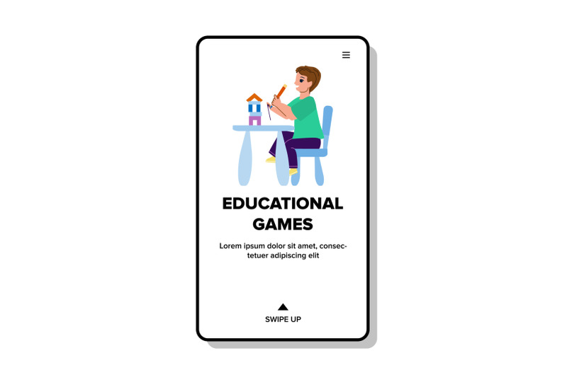 educational-games-play-boy-in-kindergarten-vector