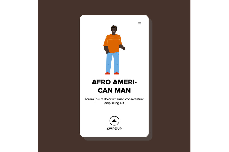 afro-american-man-with-positive-emotion-vector