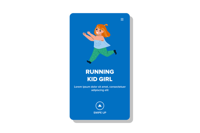 running-kid-girl-on-children-playground-vector