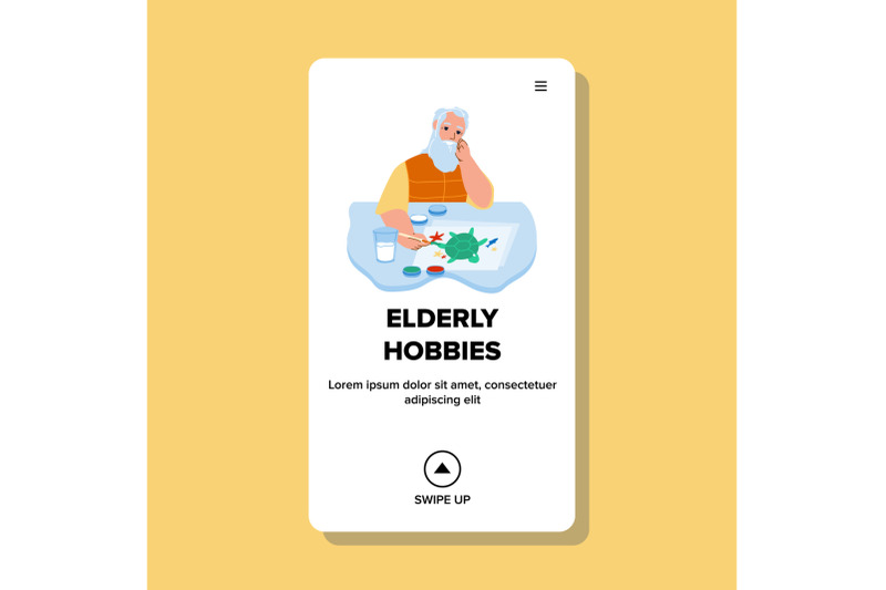 hobbies-of-elderly-man-in-nursing-home-vector