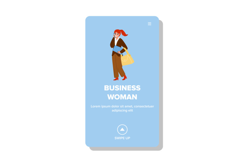 business-woman-talk-with-partner-on-phone-vector
