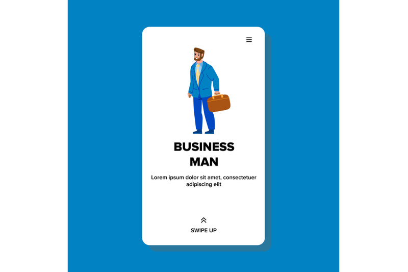 business-man-going-at-work-with-suitcase-vector