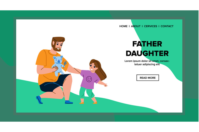 father-with-daughter-playing-togetherness-vector
