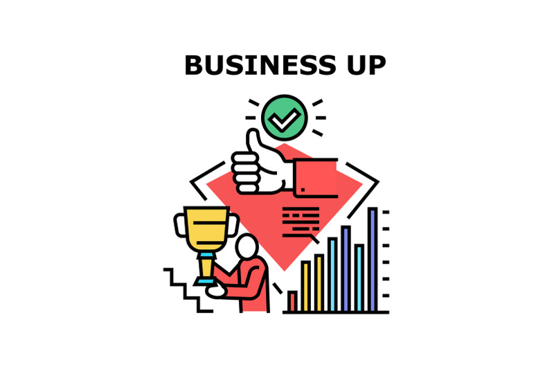 business-up-vector-concept-color-illustration