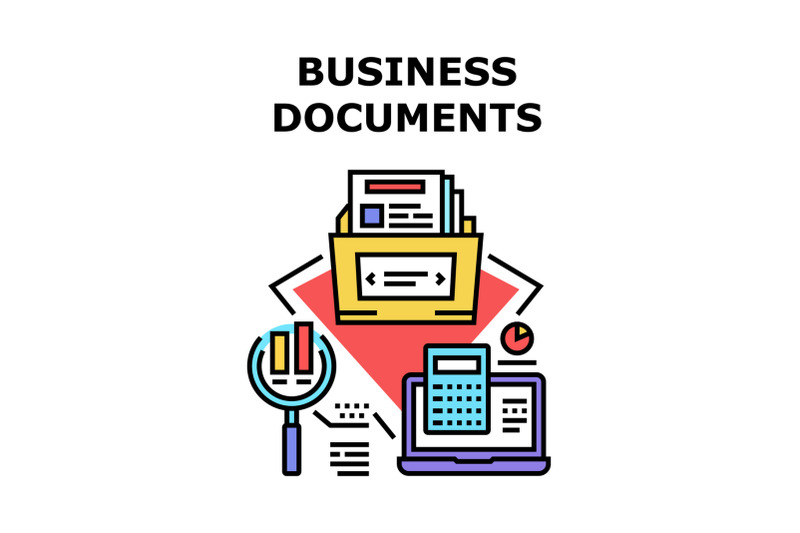 business-documents-archive-vector-concept-color