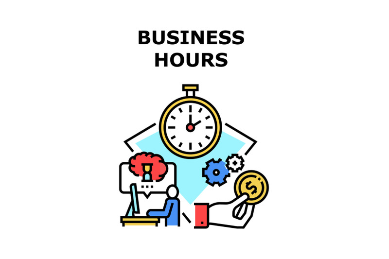 business-hours-vector-concept-color-illustration