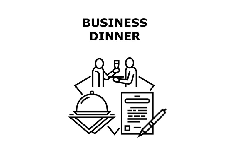 business-dinner-vector-concept-black-illustration