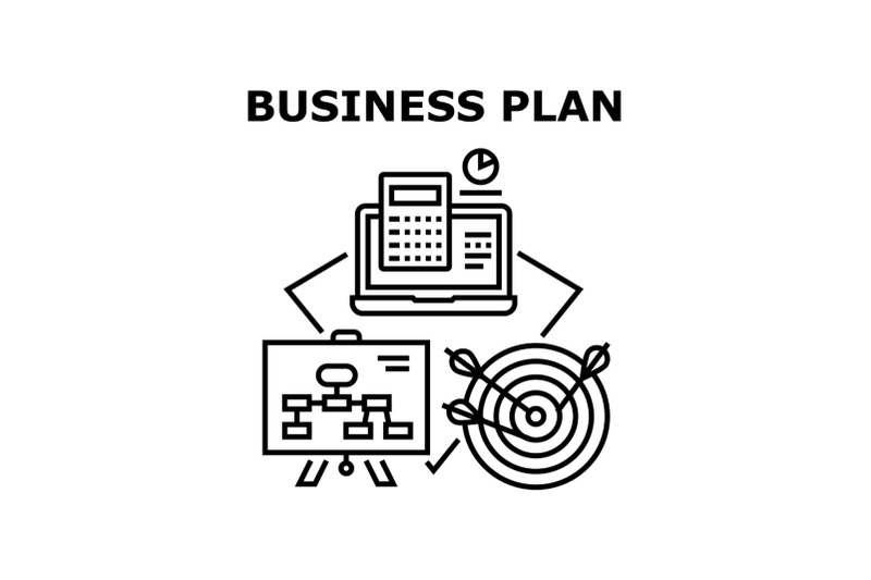 business-plan-vector-concept-black-illustration