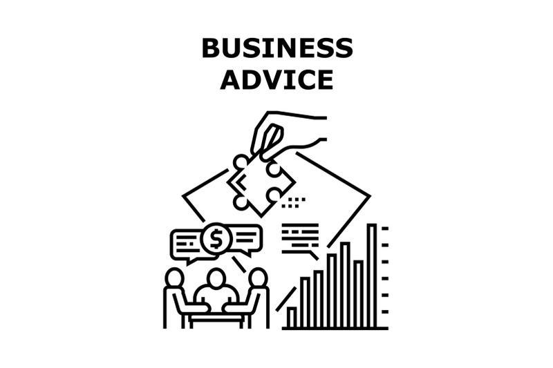 business-advice-vector-concept-black-illustration