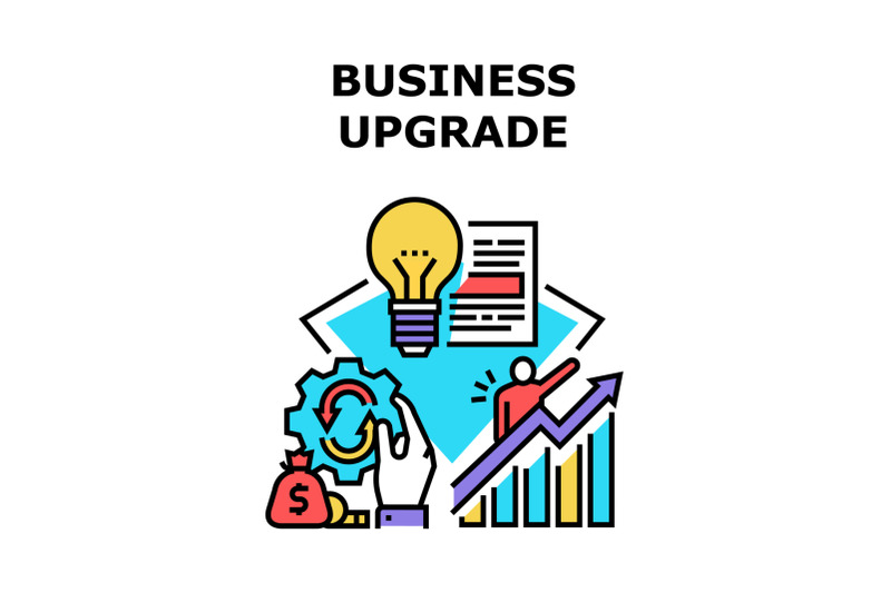 business-upgrade-vector-concept-color-illustration