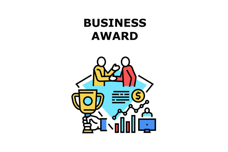 business-award-vector-concept-color-illustration