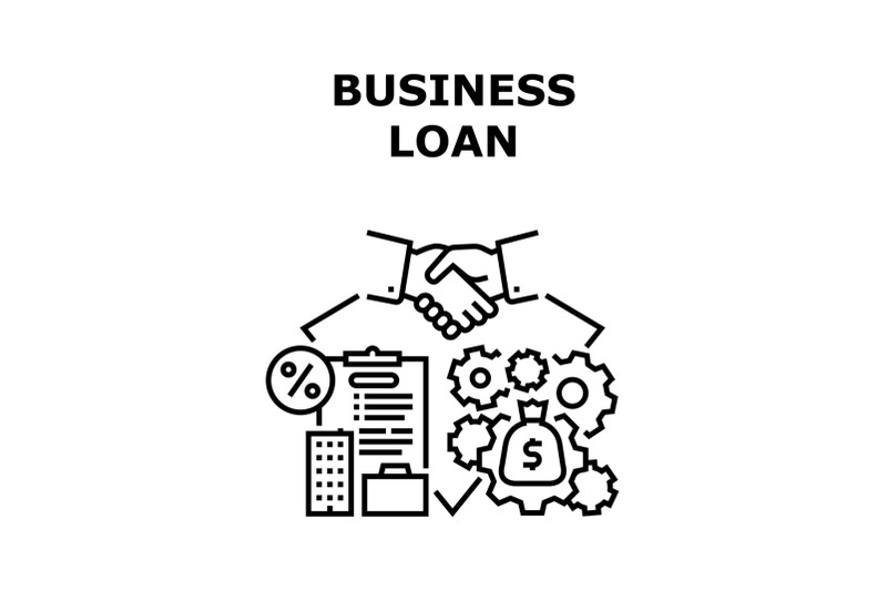 business-loan-vector-concept-black-illustration