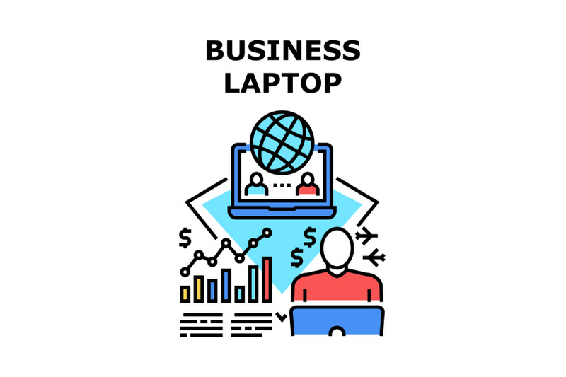 business-laptop-vector-concept-color-illustration