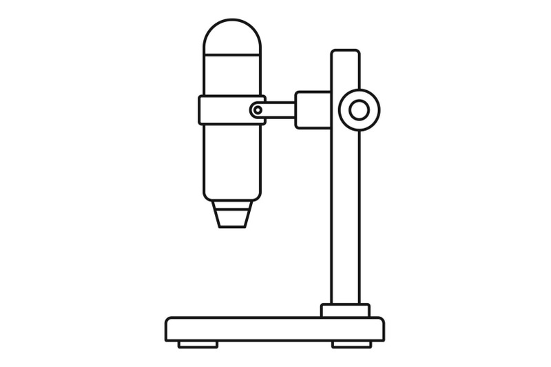 hospital-microscope-icon-outline-style