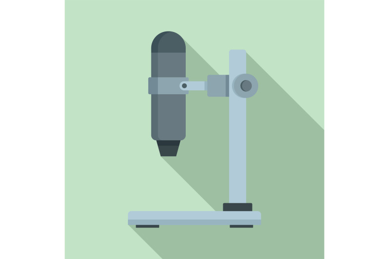 hospital-microscope-icon-flat-style