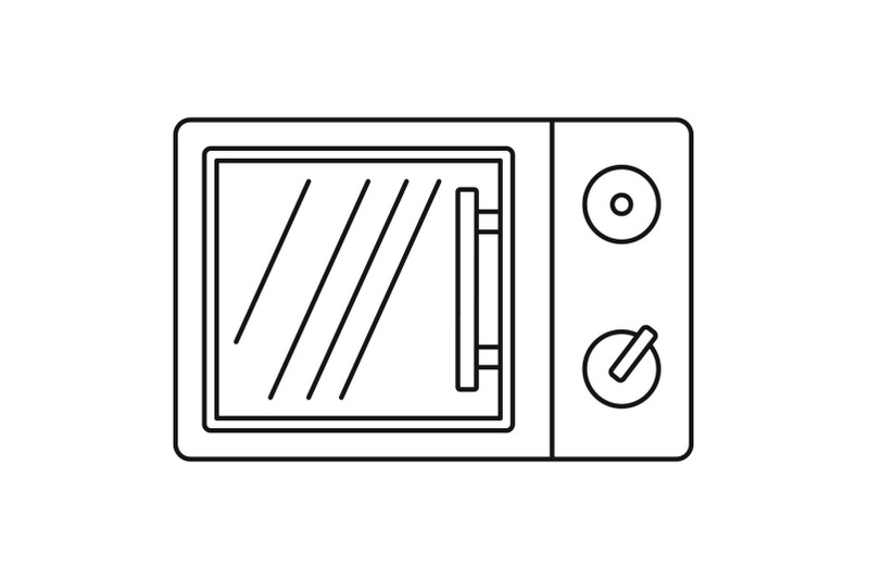 electric-microwave-icon-outline-style