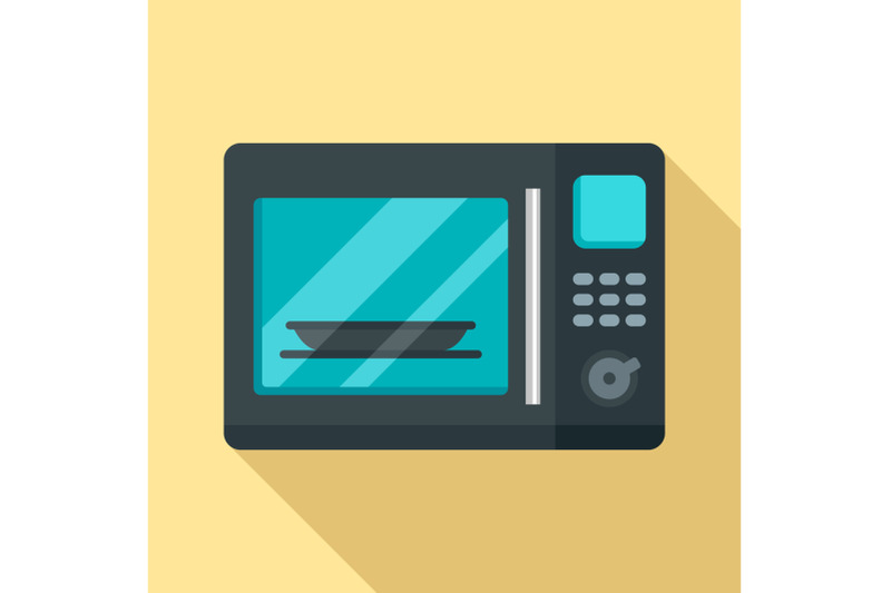 electric-microwave-icon-flat-style