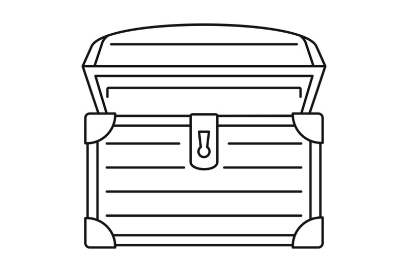 treasure-chest-icon-outline-style