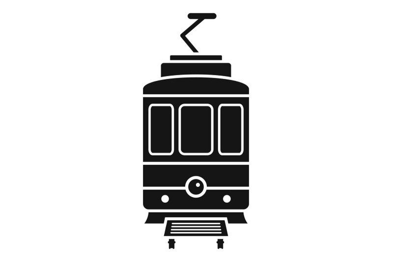 city-tramcar-icon-simple-style