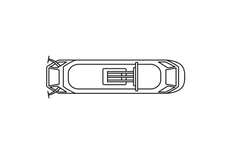 top-view-tram-icon-outline-style