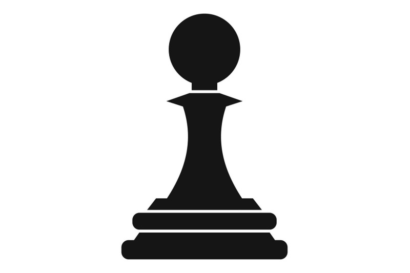 black-pawn-icon-simple-style