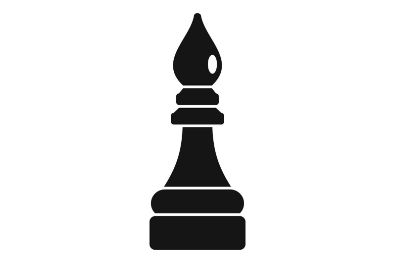 black-bishop-piece-icon-simple-style