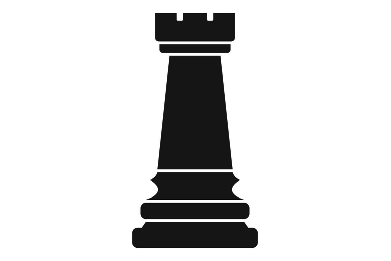 black-rook-icon-simple-style