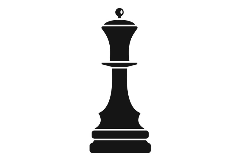 black-queen-chess-icon-simple-style