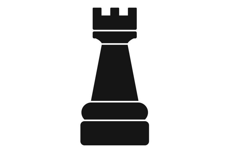 black-rook-piece-icon-simple-style