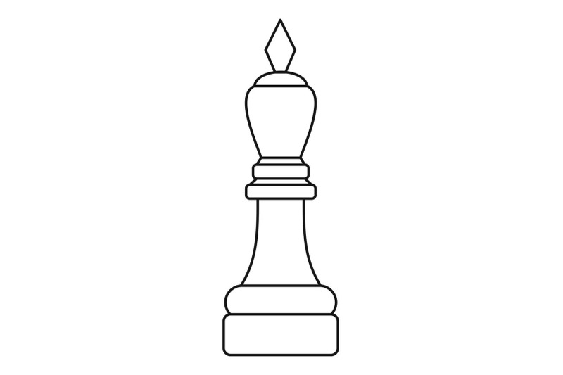 bishop-white-piece-icon-outline-style