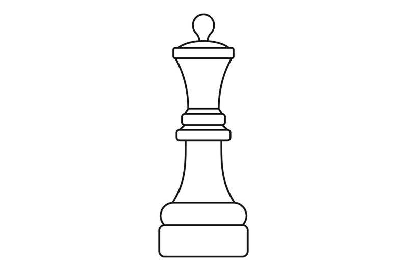 queen-piece-icon-outline-style