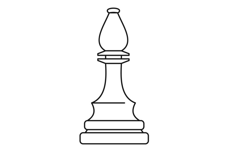 white-bishop-icon-outline-style