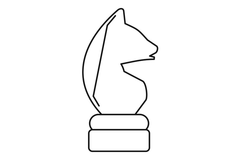 white-horse-icon-outline-style