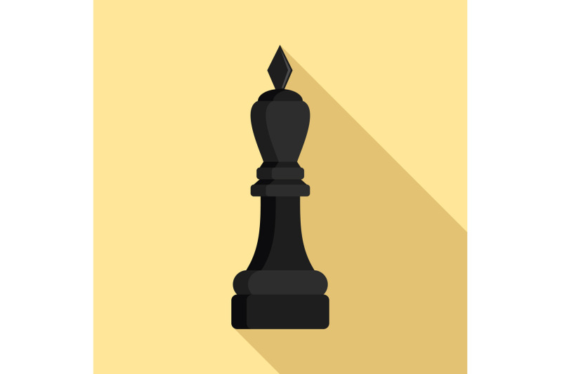 black-bishop-icon-flat-style