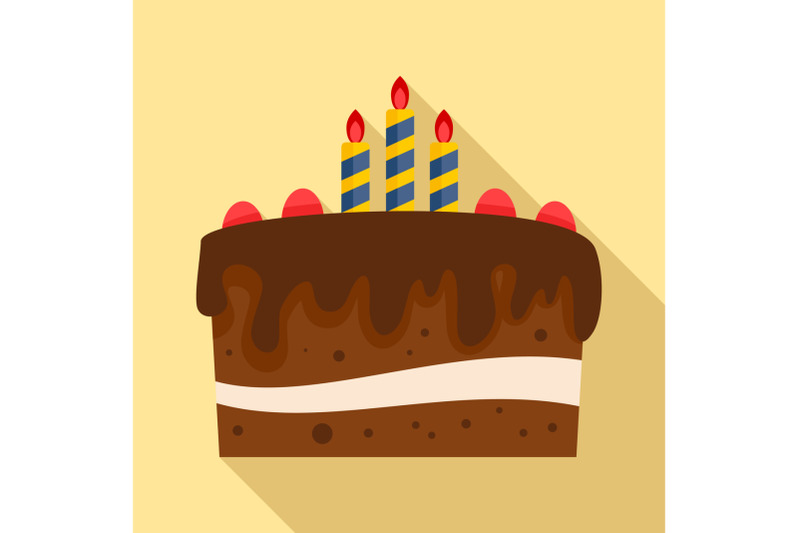 chocolate-cake-icon-flat-style