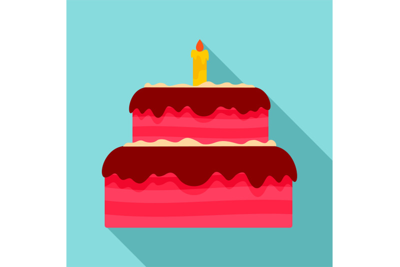 vanilla-cake-icon-flat-style