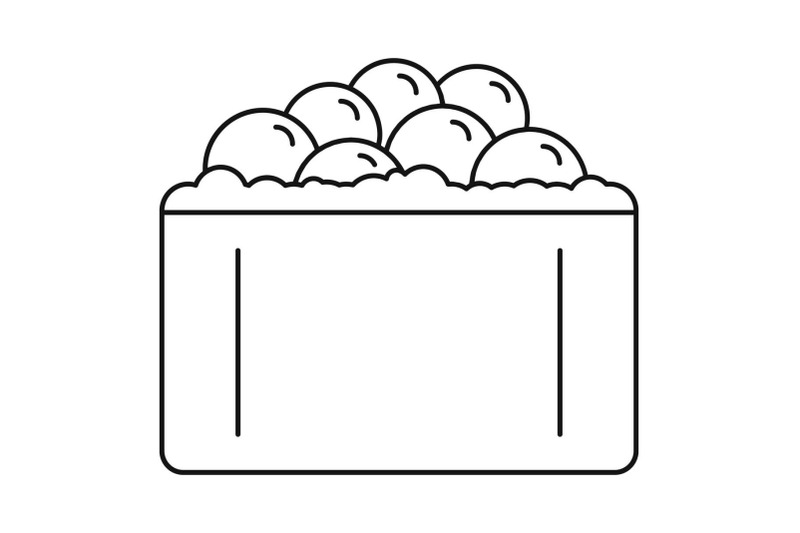 hotate-tai-sushi-icon-outline-style