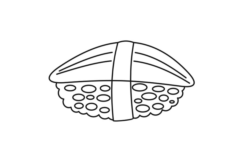 hotate-sushi-icon-outline-style